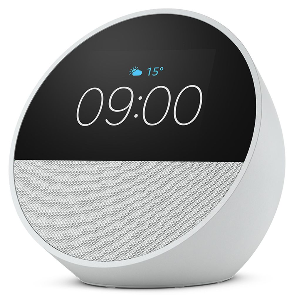 Amazon Echo Spot, Amazon Alexa, Sphärisch, Weiß, 7,19 cm Produktbild 