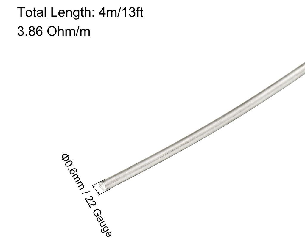22 Gauge Nichrome 80 Heizwiderstandsdraht 13ft Hochtemperatur fš¹r die Reparatur Elektronischer Komponenten Haushaltsger?te Lampen Meter