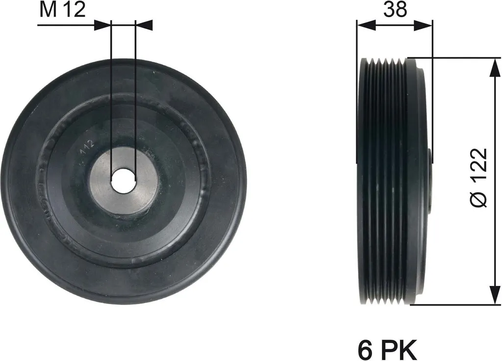 Poulie damper de vilebrequin pour Renault Espace III et Laguna I 1.9 dTi