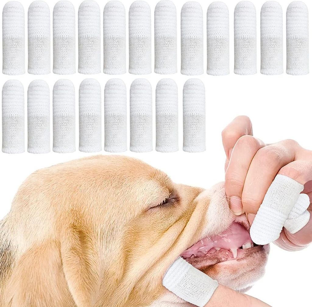 Hundezahnbürste Fingerling Wiederverwendbar, Pet Finger Zahnbürste, Fingerlinge Hunde Zahnpflege,Anti-Plaque Finger Hund,Effiziente und Saubere H...