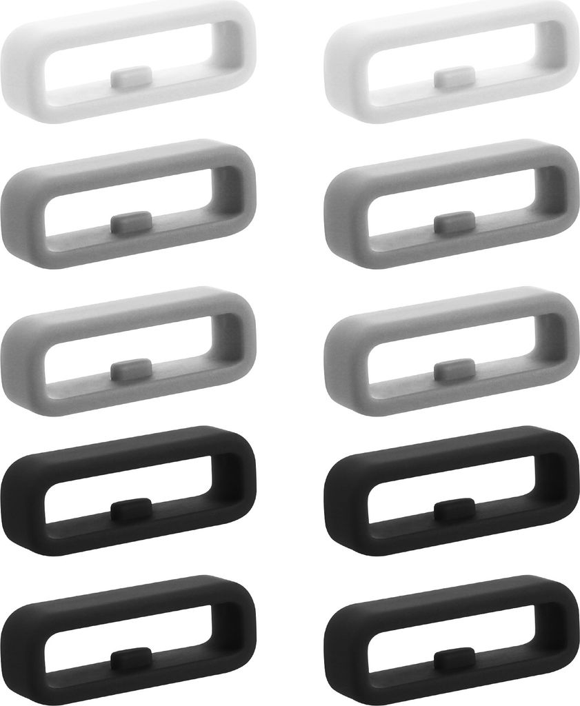 kwmobile 10x Smart Watch Band Halterung für 20mm Smartwatch Strap (Universal) Armbandhalterung - Bandschlaufe für Fitness Tracker und Smart Uhr aus