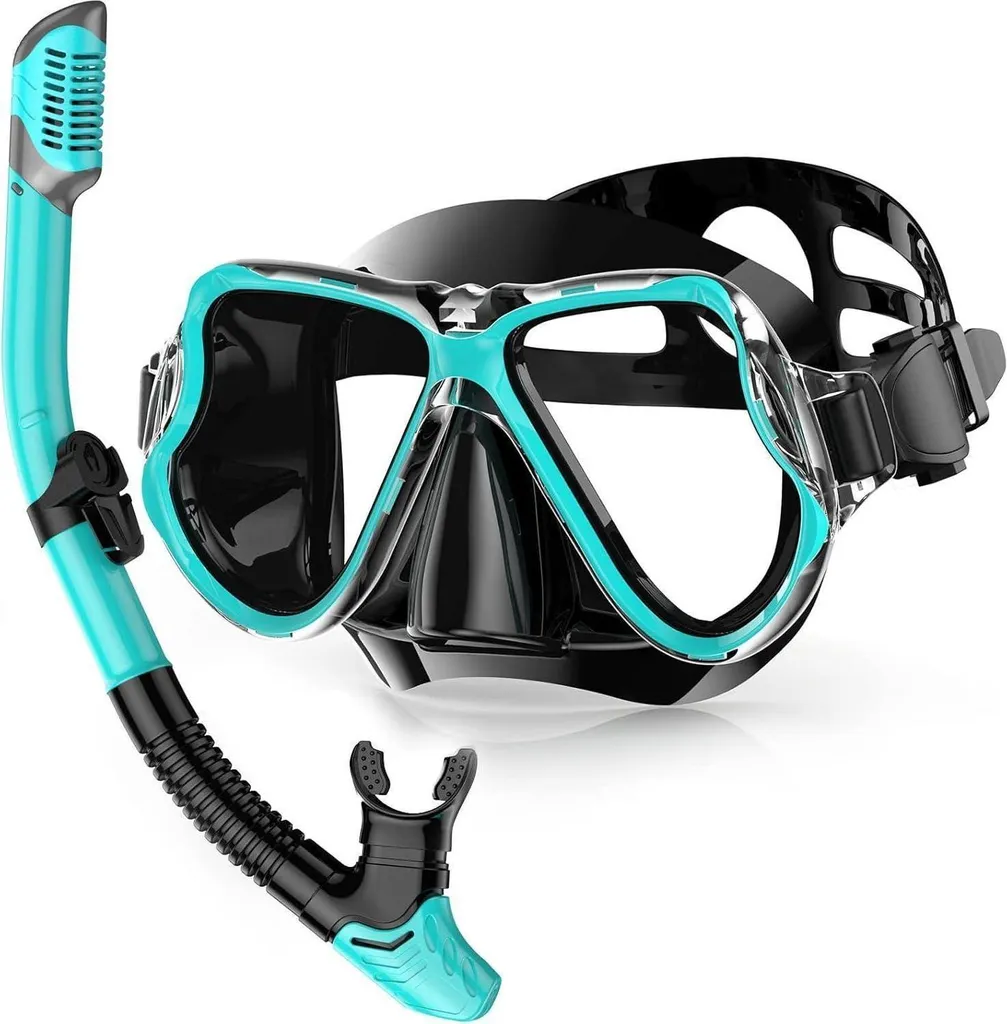 Masque de plongée anti-buée avec tuba sec pro pour exploration marine