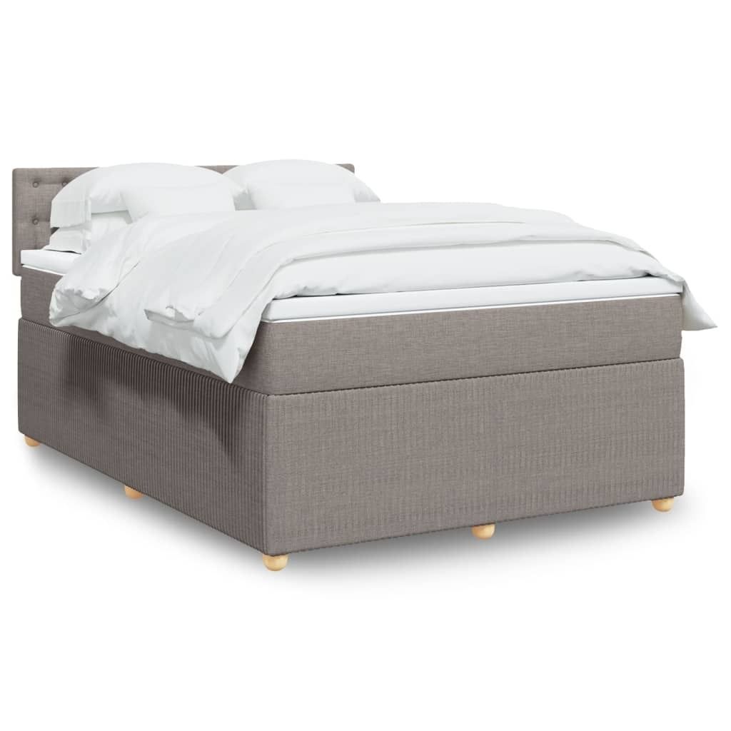 Maison Exclusive - Boxspringbett mit Matratze Taupe 160x200 cm Stoff