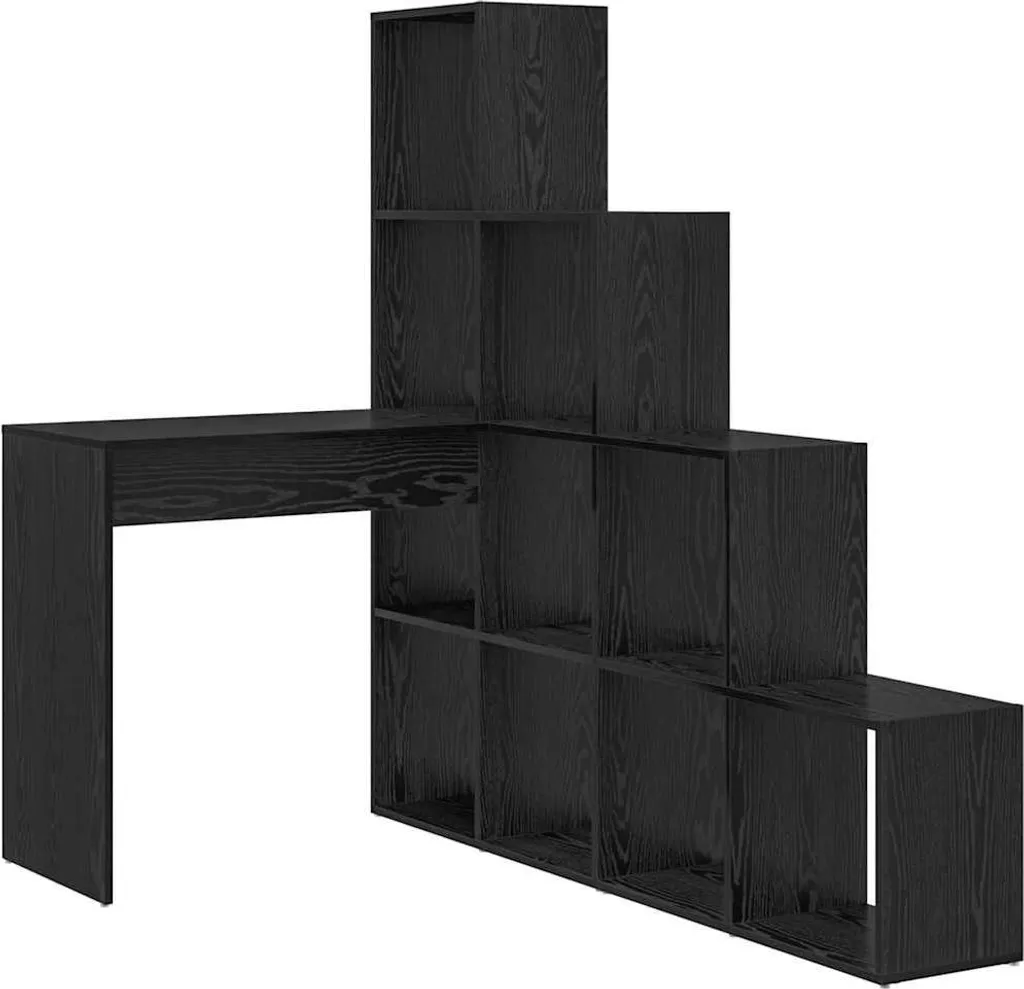Scrivania ad Angolo vidaXL 101,5 x 149,5 cm - Rovere Nero Professionale