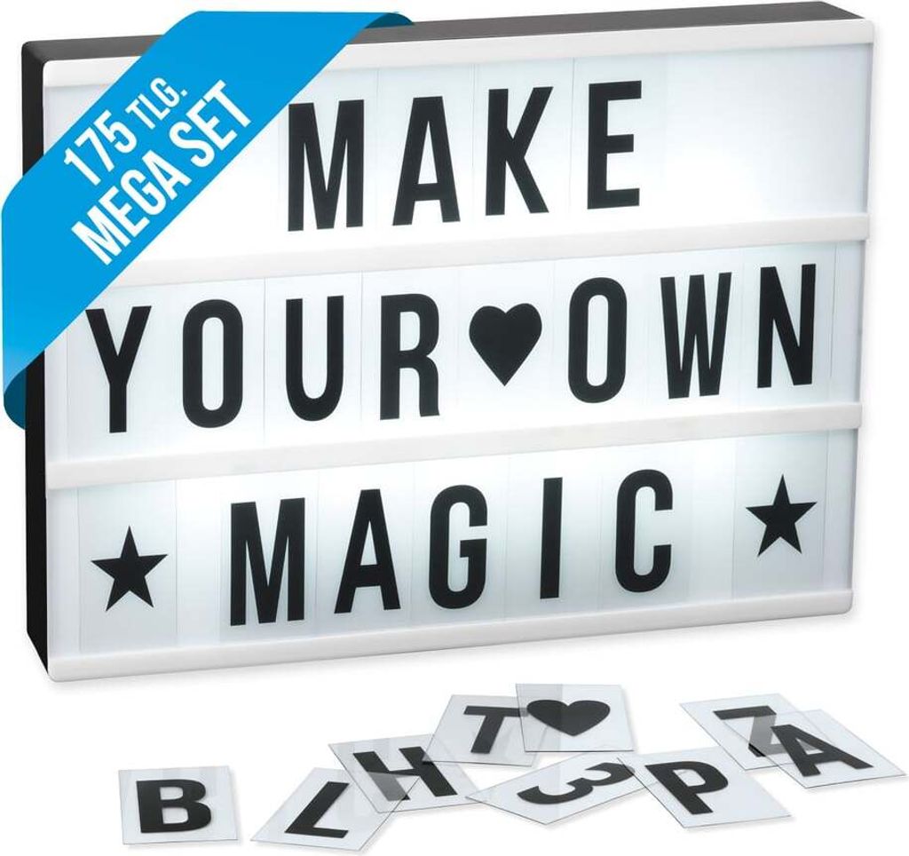 Lightbox LED EASYmaxx con 173 lettere, numeri e simboli Immagine del prodotto 