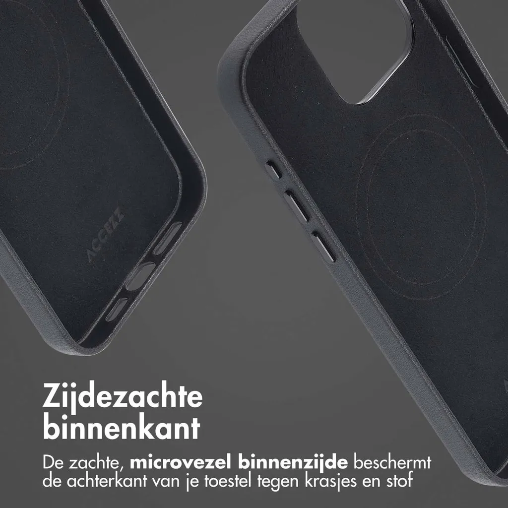 Recensione Cover Pelle iPhone 15 Pro Max Accezz MagSafe Nero Onice - 14