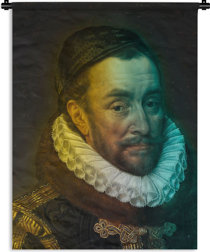 MuchoWow Wandteppich Wandbehang Wilhelm von Oranien - Adriaen Thomasz - Mütze 120x160 cm Tapisserie Dekoration Wandtuch - Wohnzimmer - Moderne