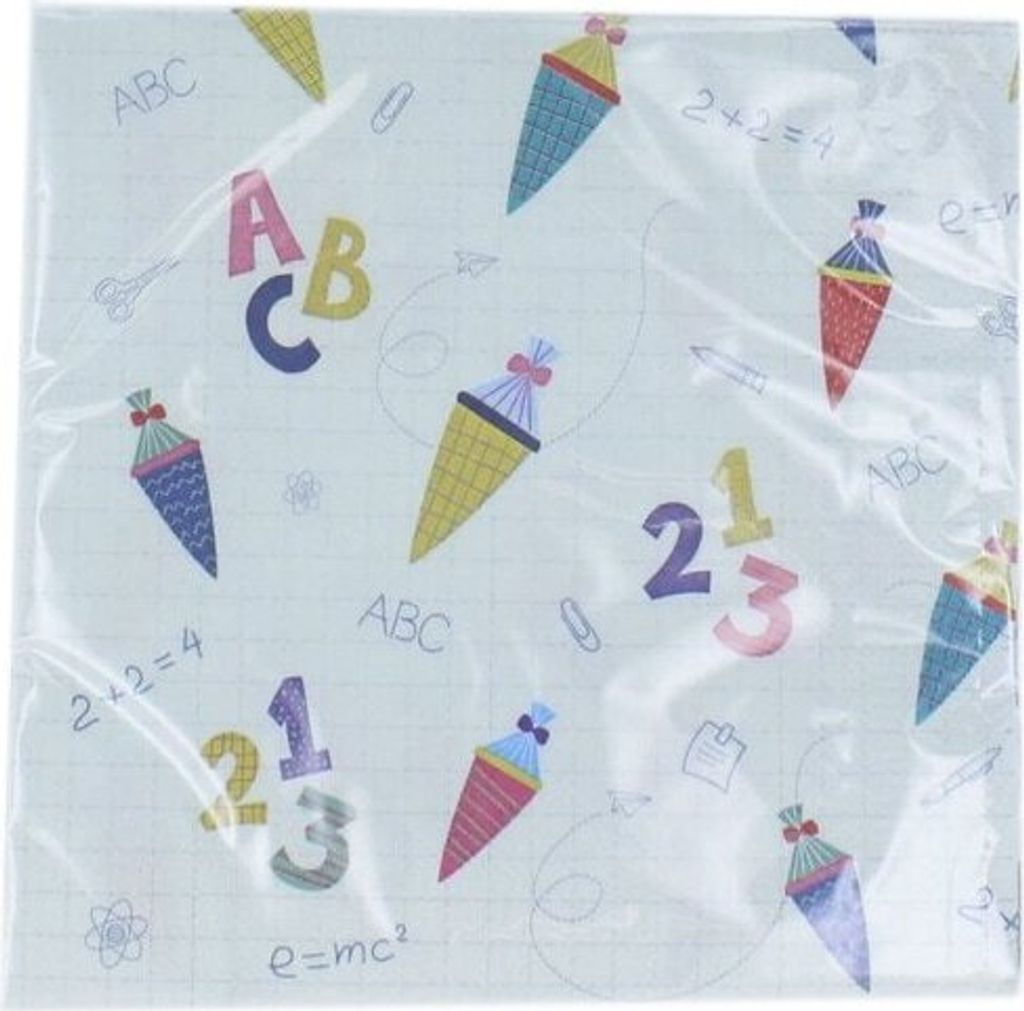 20 Servietten - Schulanfang - ca. 33 x 33 cm Produktbild 