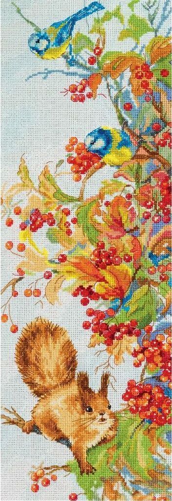 Panna Kreuzstichset "Farbiger Herbst" 15,5x44,5cm, Zählmuster