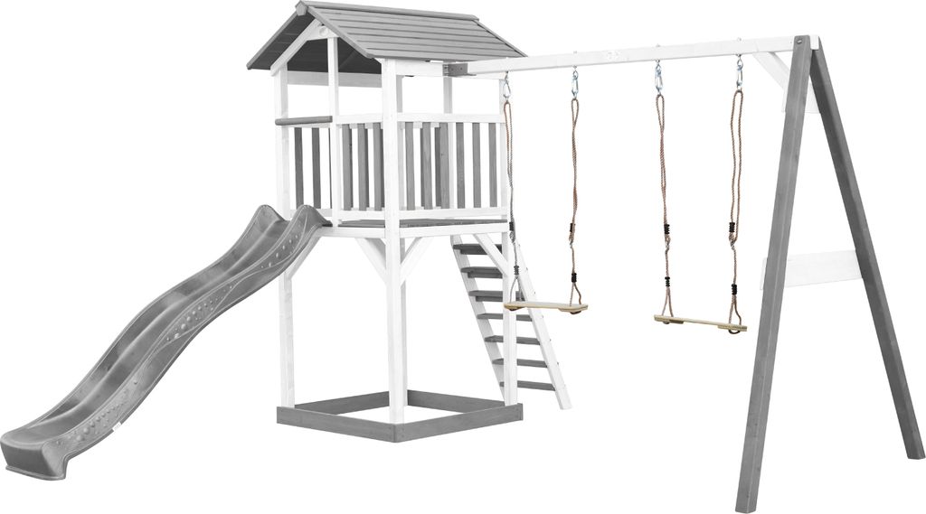 AXI Beach Tower Spielturm aus Holz in Weiß & Grau | Produktbild 2