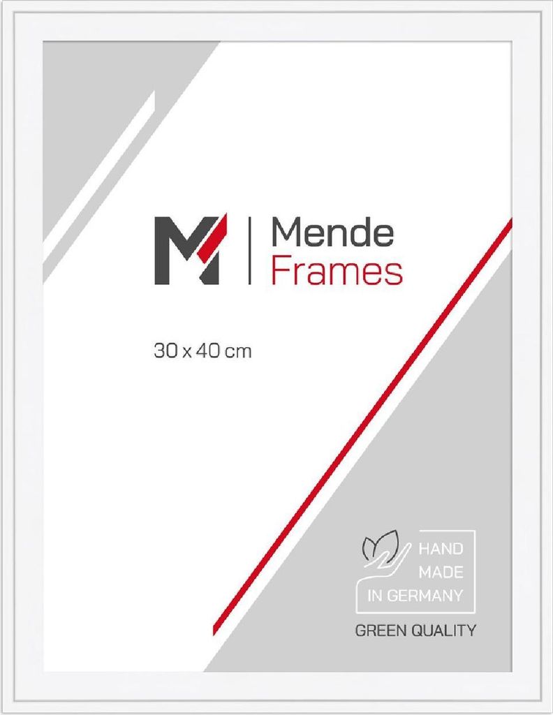 MendeFrames Fotorahmen aus Holz H120 Weiß 13x18 cm Dekoratives Glas