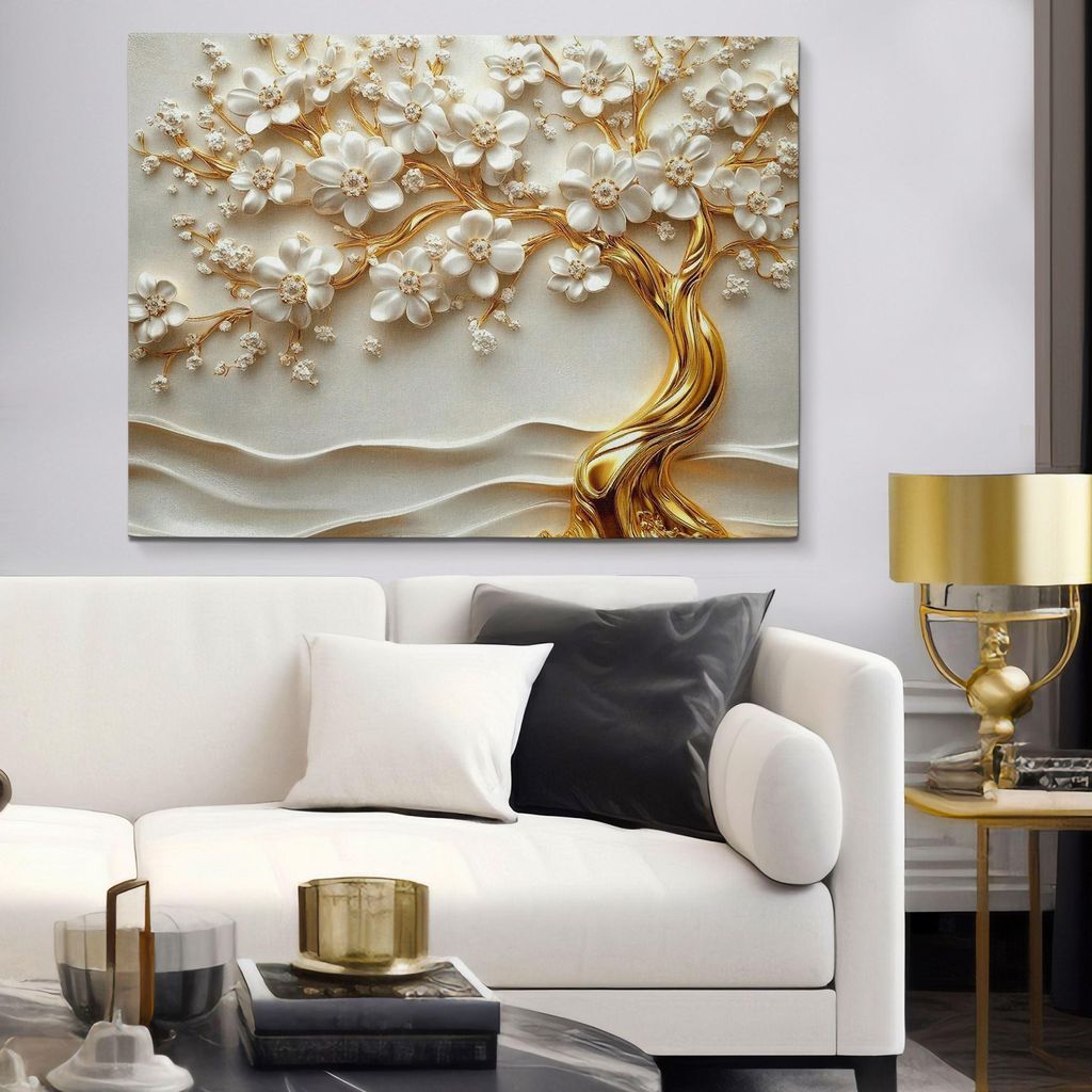 Wallity, KNV10268 - 5070, Dekoratives Leinwandgemälde, Mehrfarbig, Leinwand, 50 x 70 cm