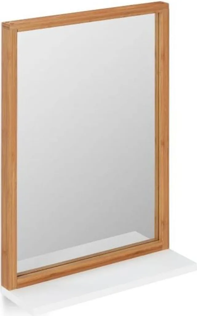 Specchio Bagno con Mensola Integrata Nero Opaco - Stile Industrial