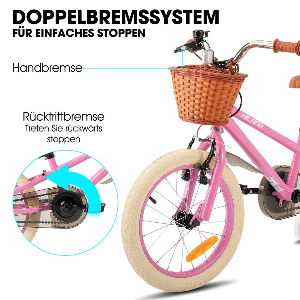 Vélo pour enfants HILAND Petal 12 pouces pour filles à