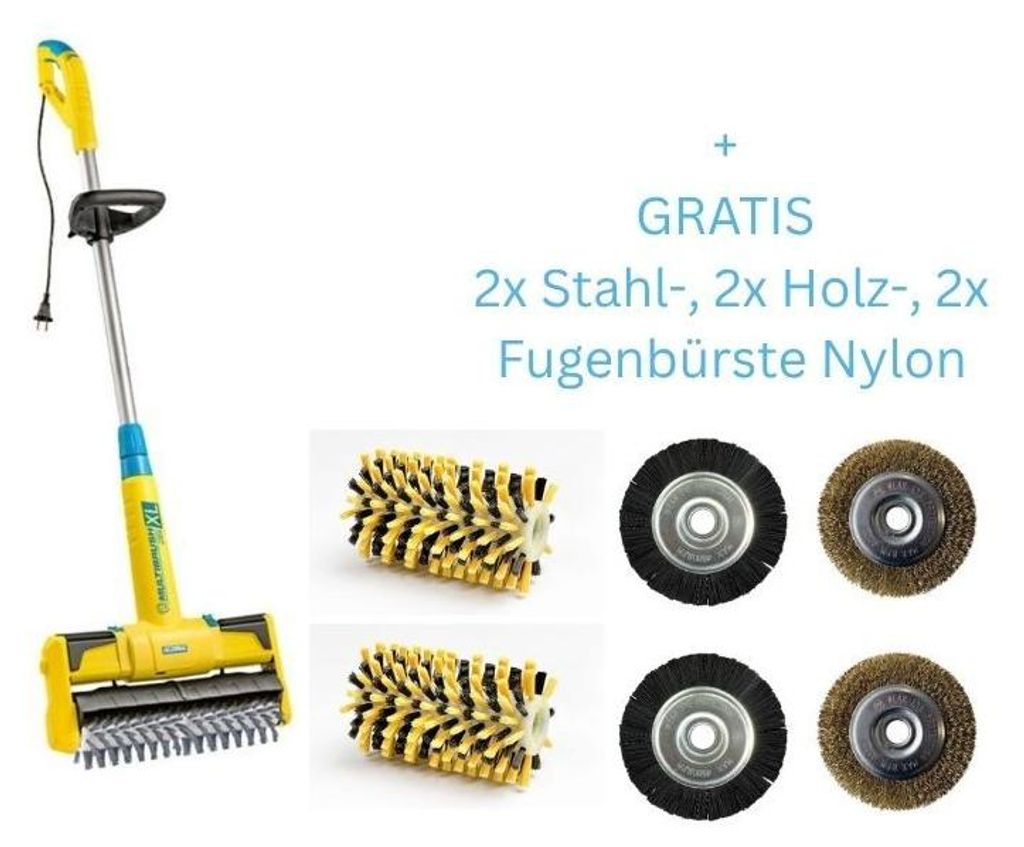 GLORIA MultiBrush 230V XL + GRATIS 2x Fugen-, 2x Holz-, 2x Produktbild 