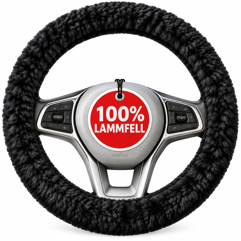 WALSER Lammfell Lenkradbezug Auto, 100% Lammfell Produktbild 