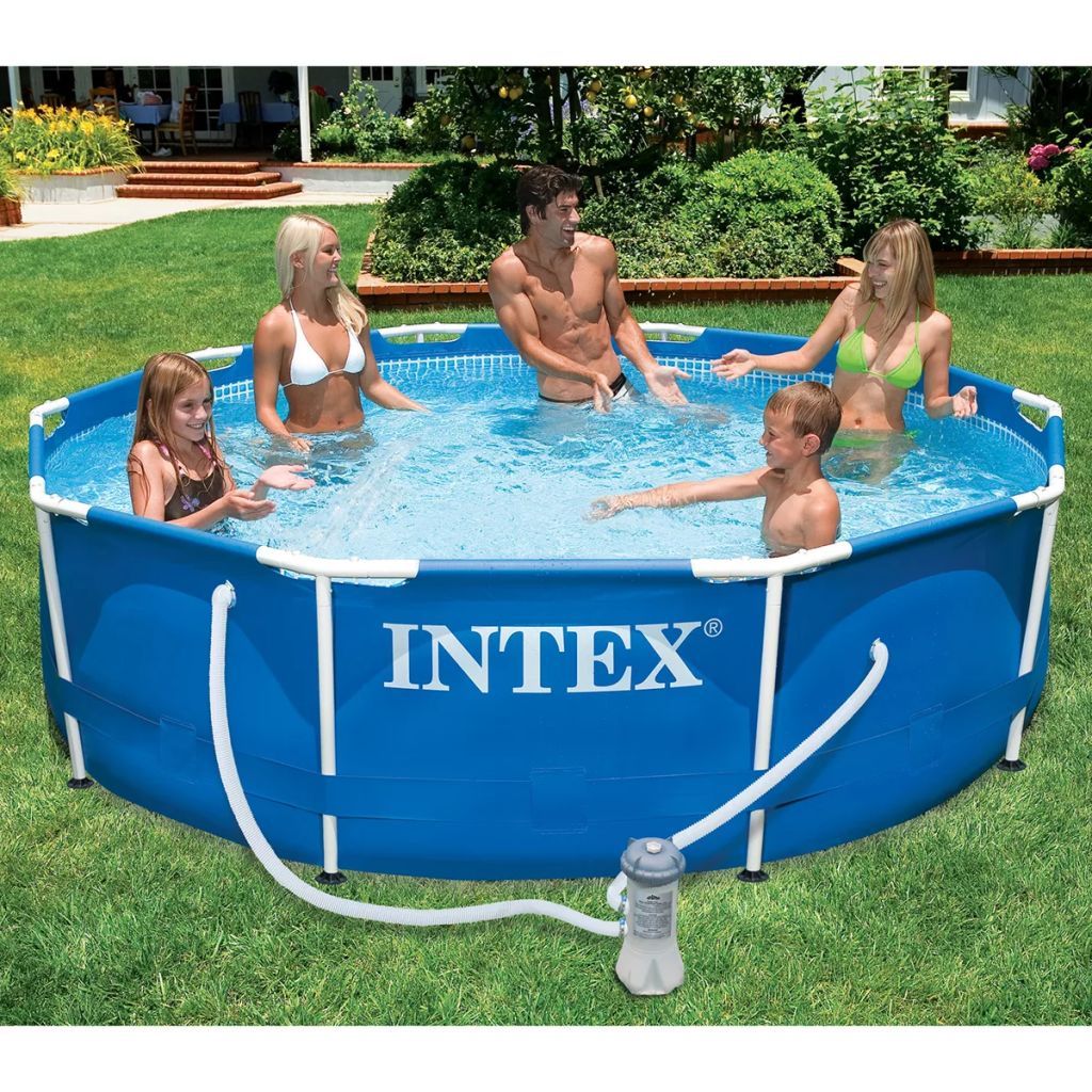 Intex INTEX Schmwimmbecken Swimming Pool Planschbecken Metall Frame Schwimmbad Becken 