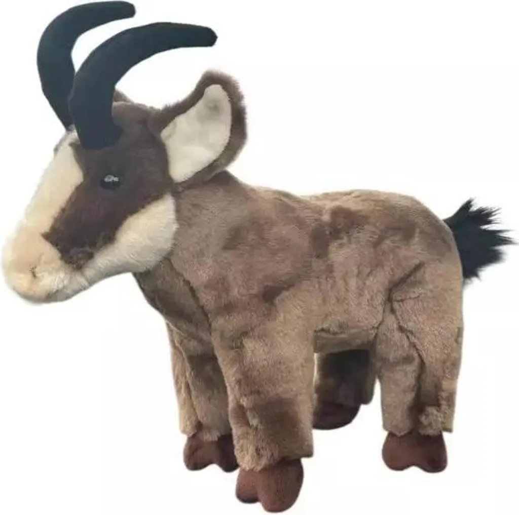 Chèvre de montagne en peluche 23cm lavable aux finitions soignées