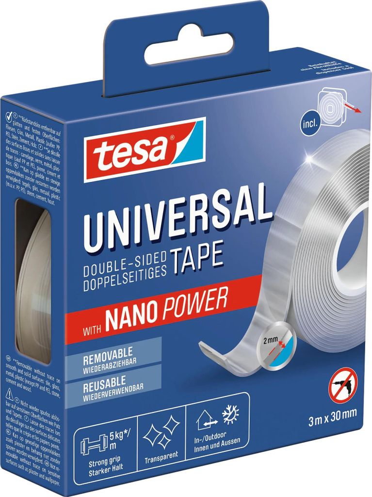 TESA 55810-00000-00, Montageband, Transparent, 3 m, Produktbild 