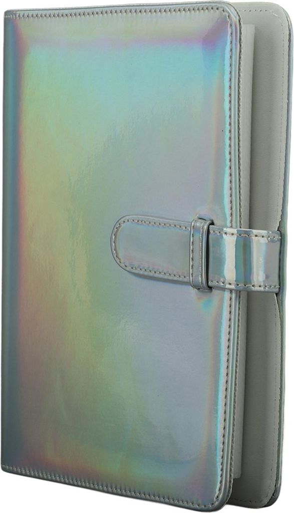 Fotoalbum mit 256 Taschen, PU, verschleißfest, modisch, wasserdicht, leicht, Mini-Bild für Freunde, Silber