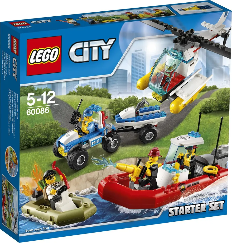 Lego City 60086 Starter-Set avec 5 figurines et 3 véhicules de ville