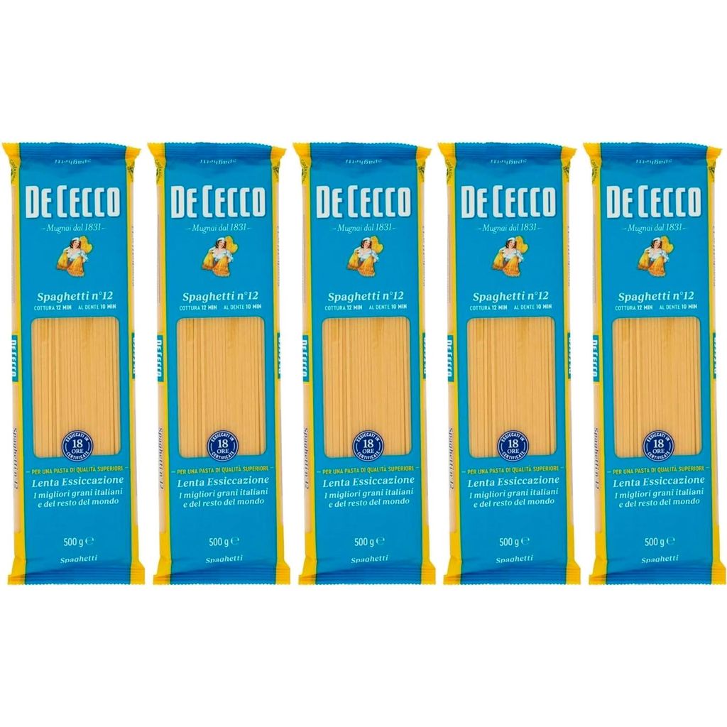 Nudeln Pasta Spaghetti n° 12 5 x 500 gr. - De Cecco Produktbild 