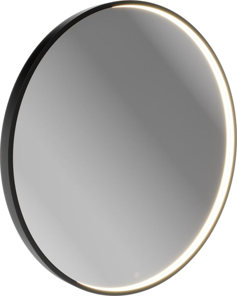 BadeDu VAAL Spiegel Eleganter LED-Badezimmerspiegel mit Sensorschalter, dimmbar, Memoryfunktion, 90cm in Schwarz