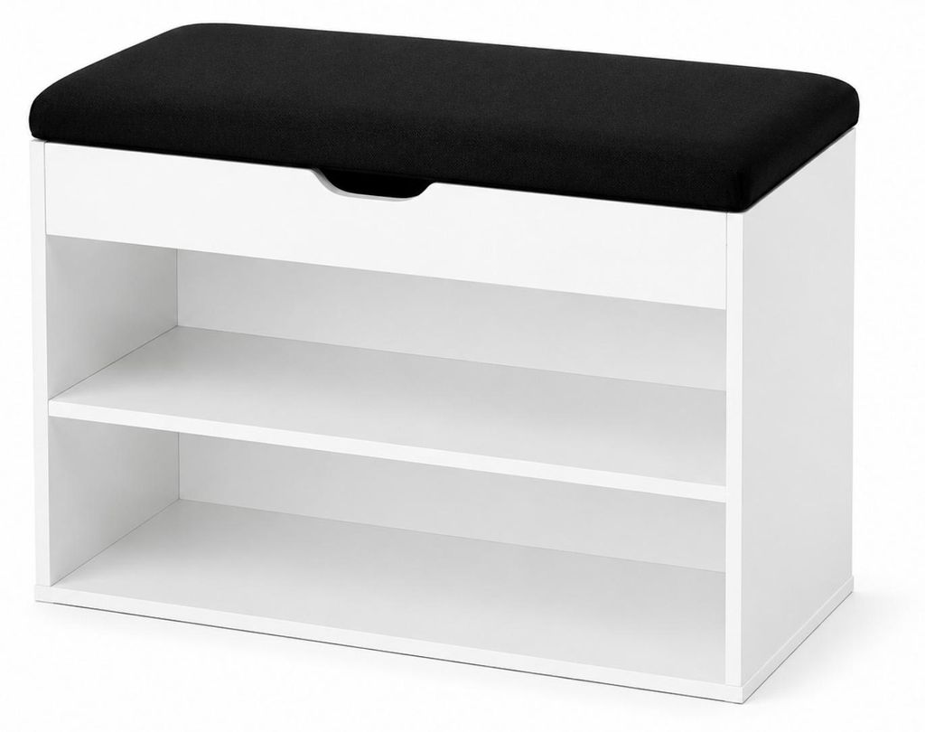 Schuhschrank mit Sitzfläche LEVA, 60 x 30 x 47 cm Produktbild 