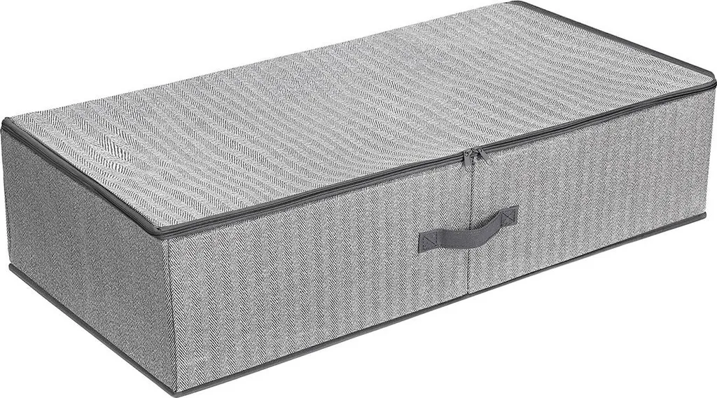 Organiseur de placard avec cloisons réglables et fermeture éclair beige