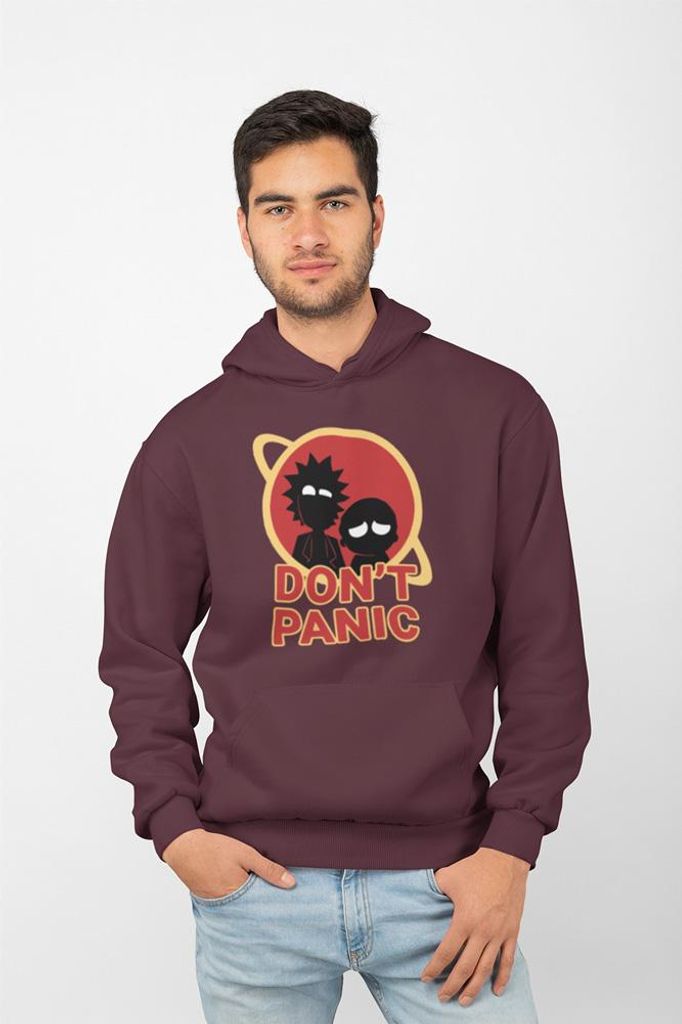 D&B Uni Hoodie MO00048 Rick And Morty Burgund-Größe S