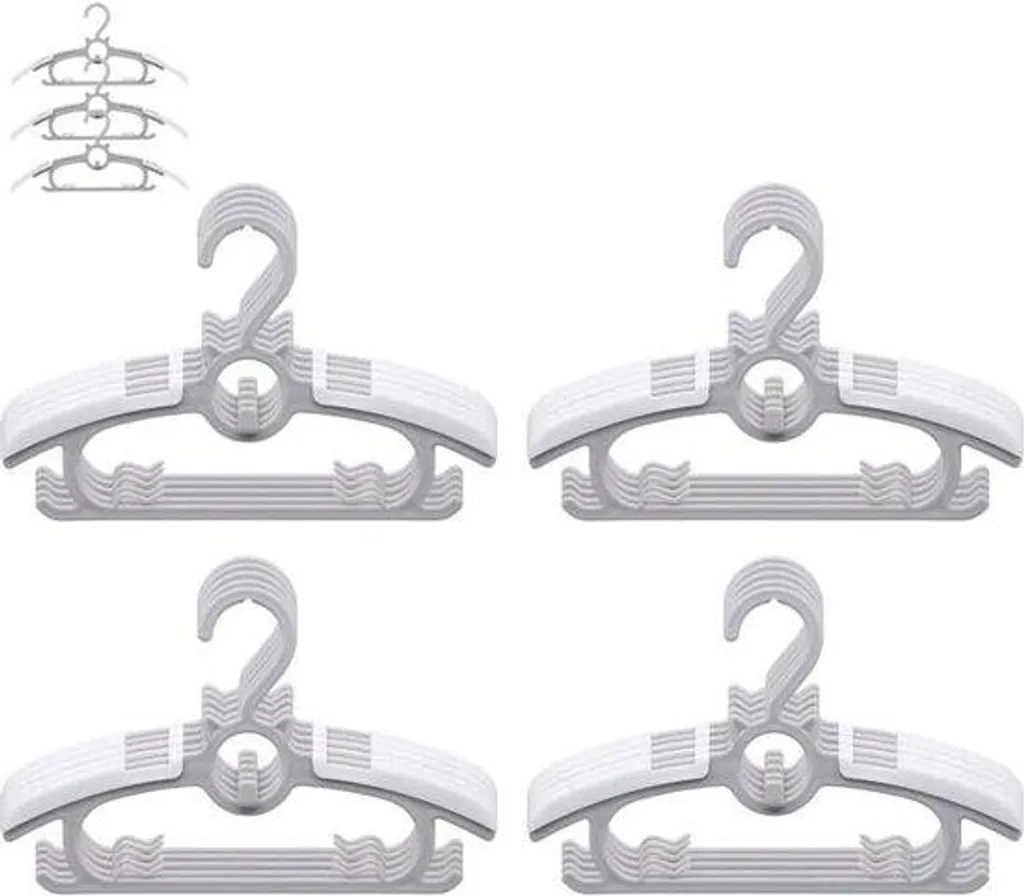 Cintres Enfants Antidérapants Gris Empilables Design Ours - Set de 125