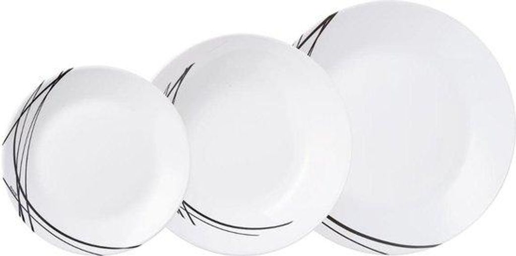 Luminarc-ersetbare 18-delige Opal Glas Tafelservies
