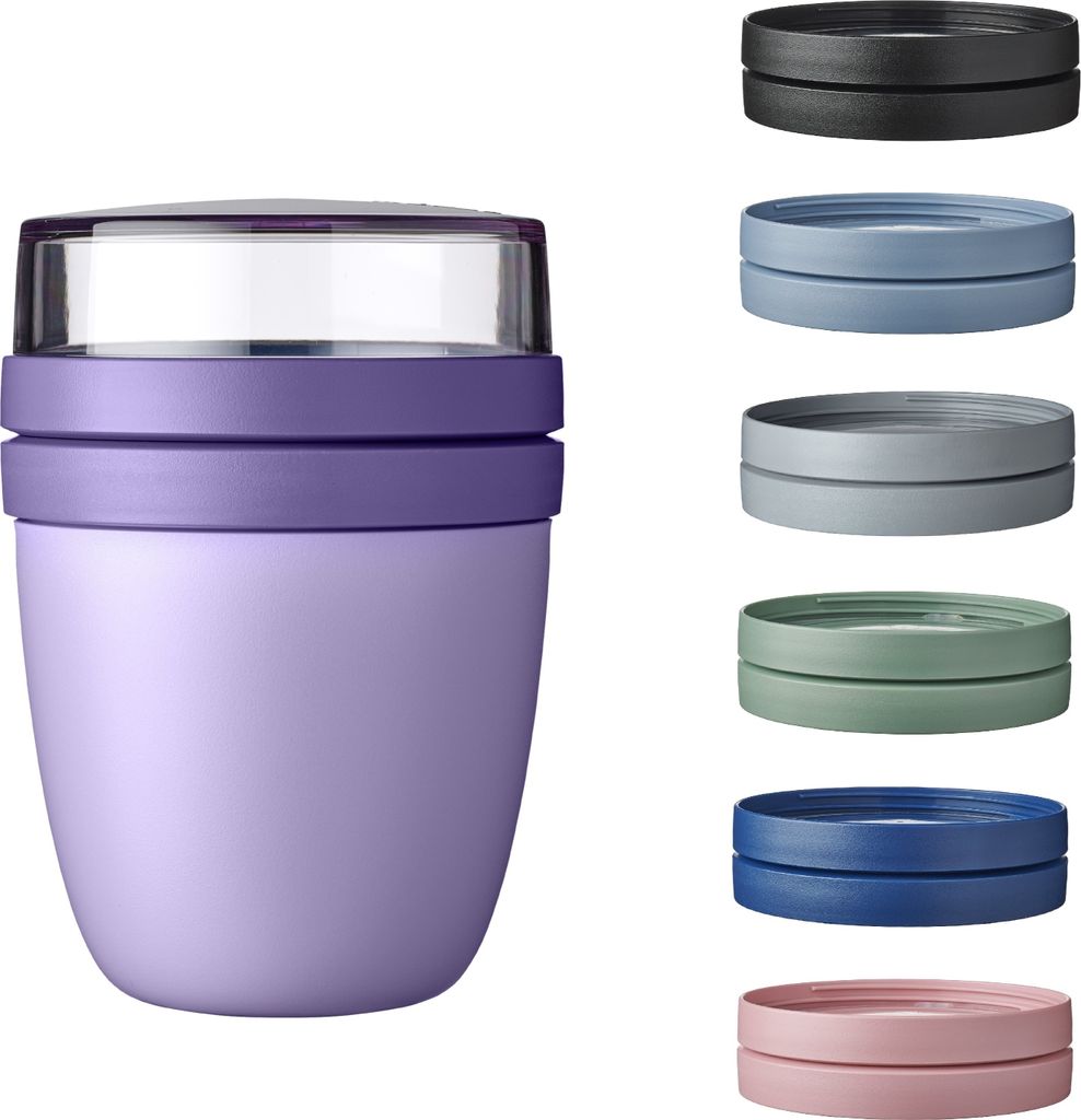 Mepal | Lunchpot Vario Ellipse | gestalte deinen individuellen Lunchpot | praktischer Müslibecher | kompatibel mit Tiefkühler, Mikrowelle & Spül...