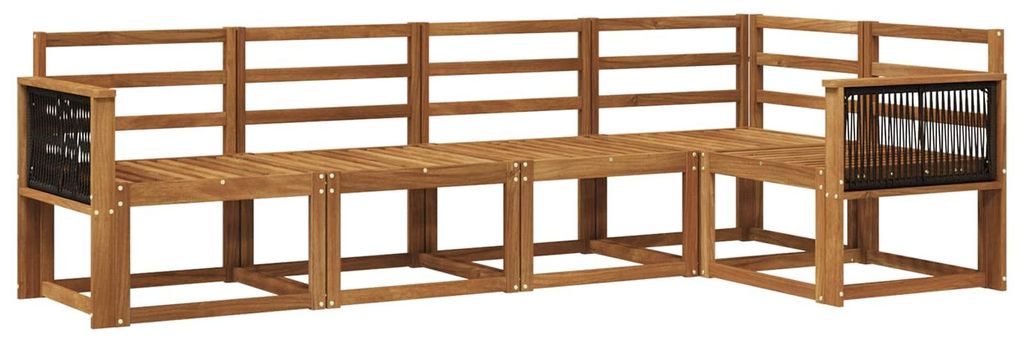 vidaXL Outdoor-Sofagarnitur 5 pcs Natur Massivholz Akazie
