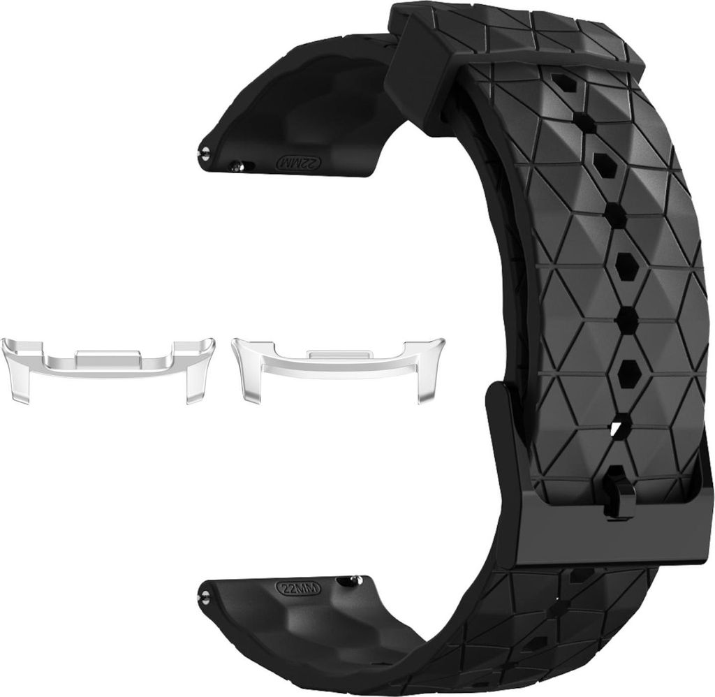 Für Samsung Galaxy Watch 8 / 8 Classic / Ultra 2 Silikon Fußball Design Ersatz Arm Band Schwarz