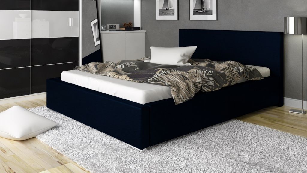 Polsterbett Bett Doppelbett NELIO 200x200cm inkl.Bettkasten