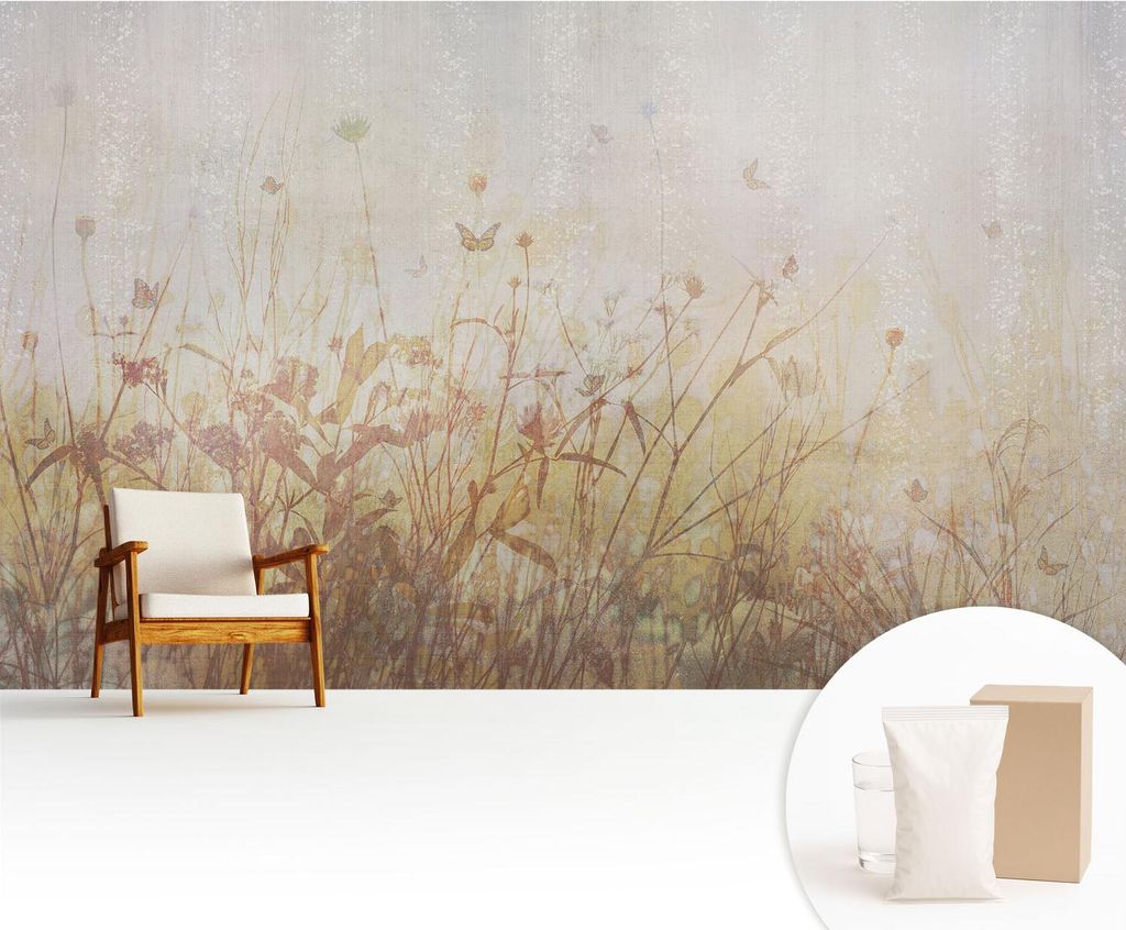 Fototapete - 416x254 cm - Tapete - Wandtapete - Wandbilder - Dekofolie - Tapete Folie - Wand - Dekoration - Wohnzimmer - Harmonie der Wiese