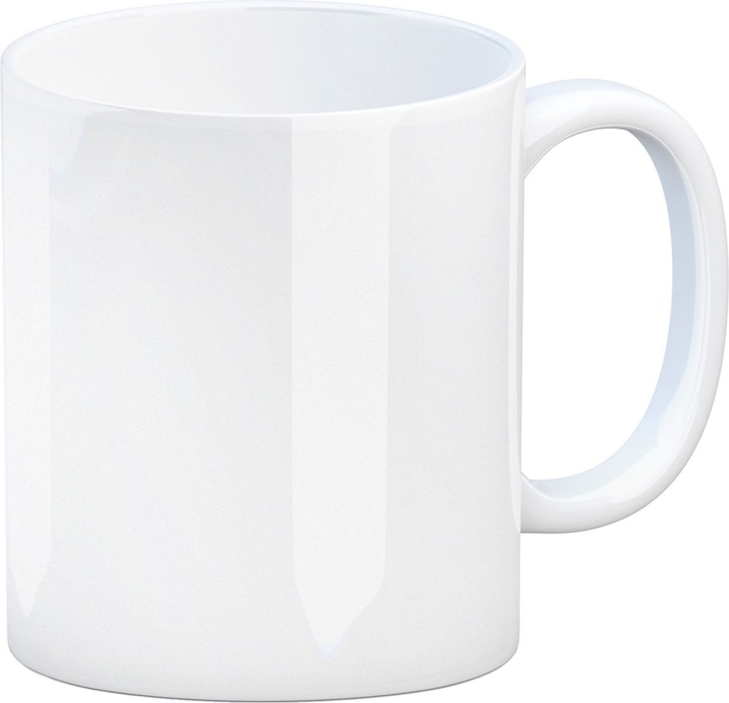 Kaffeebecher mit Putz-Schaf und Lippenstift Motiv Produktbild 