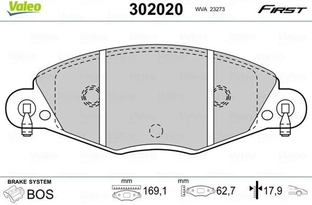 Jeu de plaquettes de frein avant pour Citroën C5 modèles DC DE RC et RE