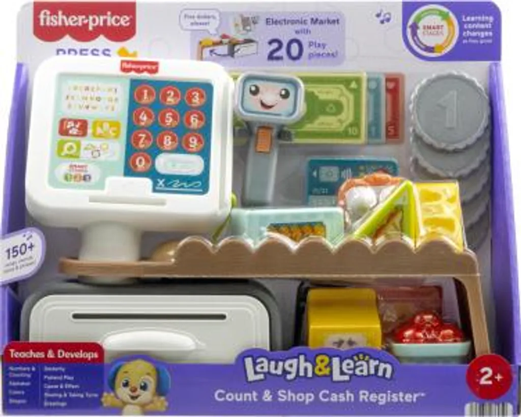 Caisse enregistreuse Fisher-Price JGW98 solide pour jouer sans écran