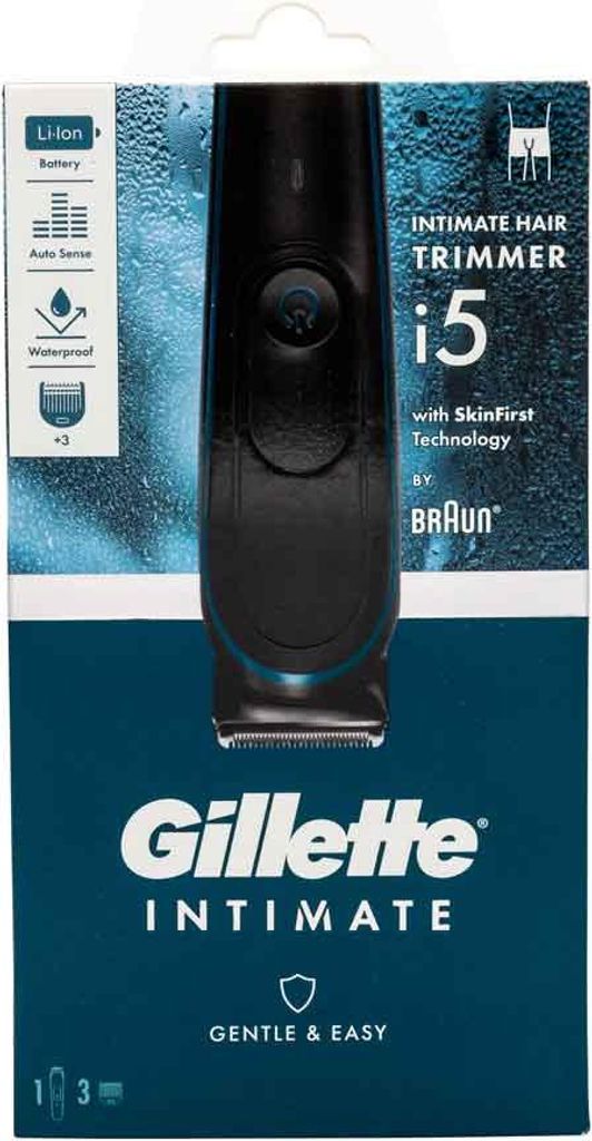 Gillette INTIMATE i5, Schwarz, Rechteck, Akku, 100 min, Produktbild 