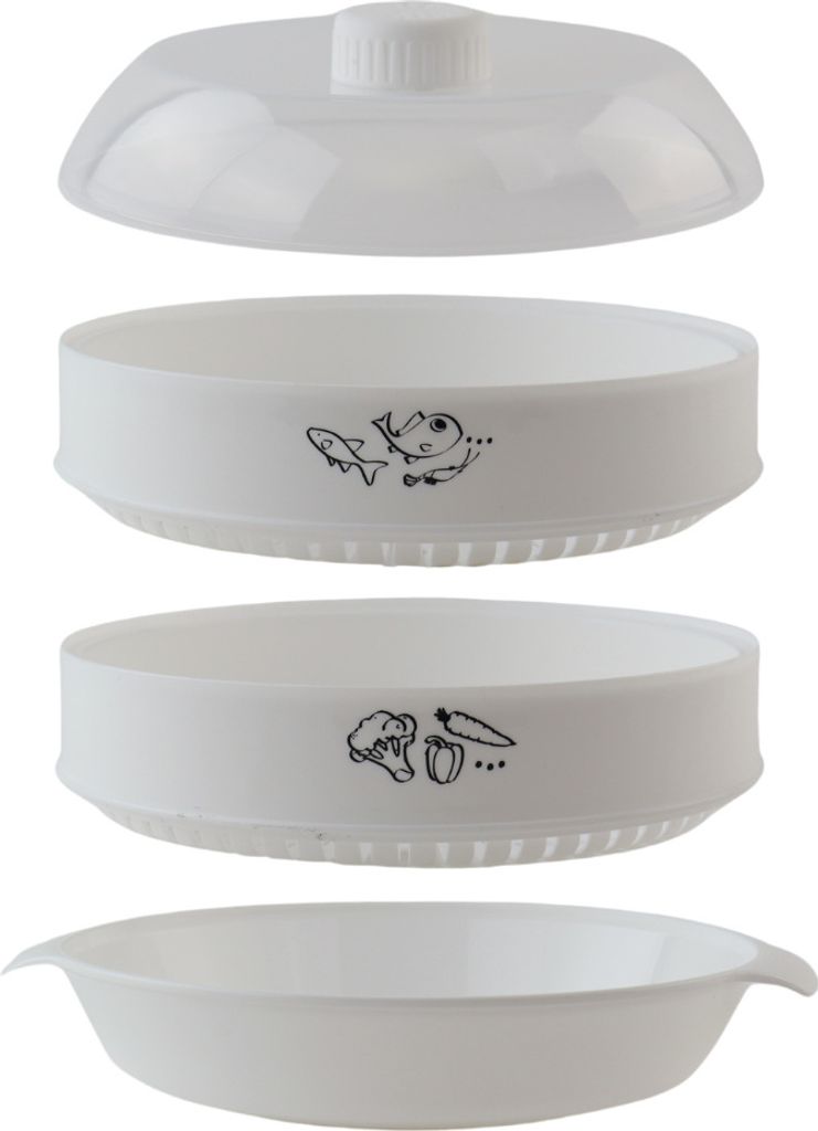 "OTIX Dampfgarer Mikrowelle Dampftopf 2-teilig 4-fach 2,4L Produktbild 