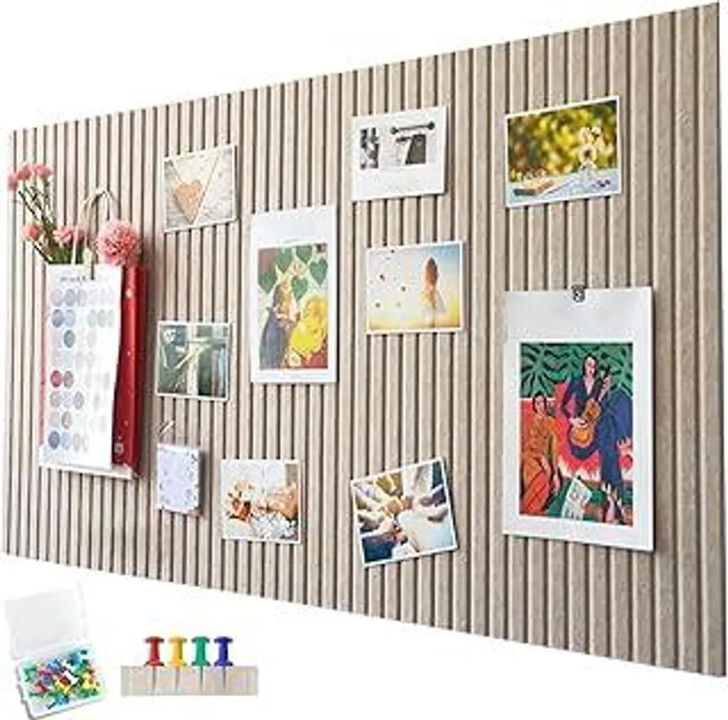 Pannello Memo in Feltro 60x40 cm - Bacheca Ufficio Autoadesiva Cammello