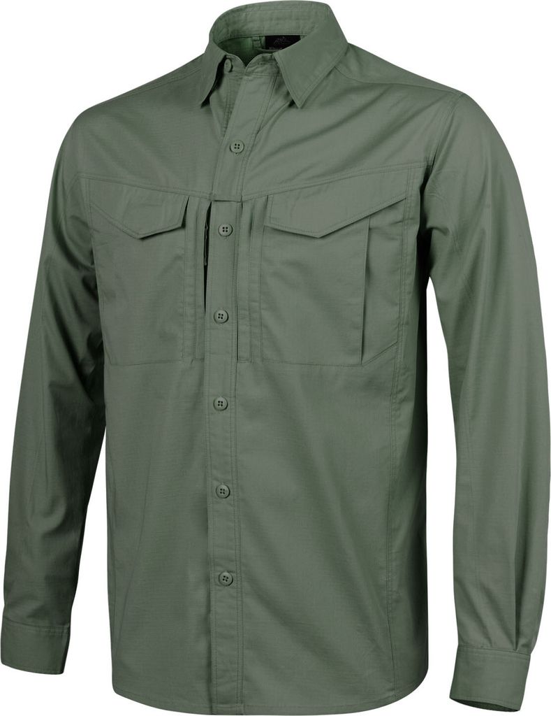 Helikon-Tex DEFENDER Mk2 Langarm – PolyBaumwolle Ripstop – in mehreren Varianten erhältlich, Größe:XL, Farbe:Olive Green