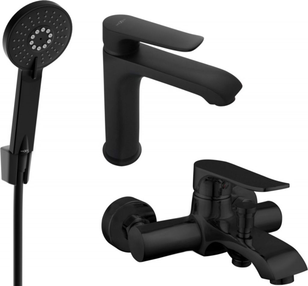 Mexen Pecos R40 Badewannenset, Schwarz - 72703R40-70