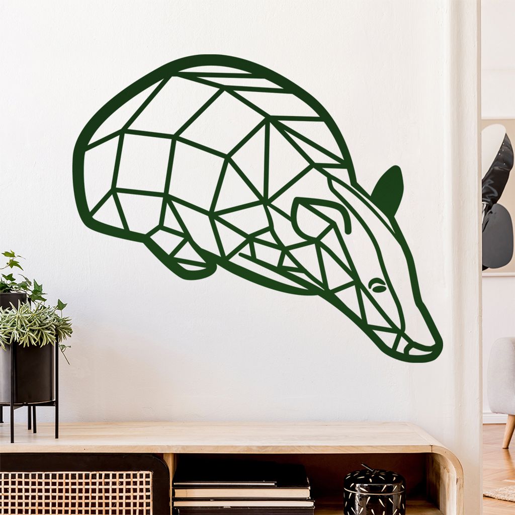 Dachs Grimbart Polygon Wandtattoo Wandaufkleber Wall Sticker - Dekoration, Küche, Wohnzimmer, Schlafzimmer, Badezimmer