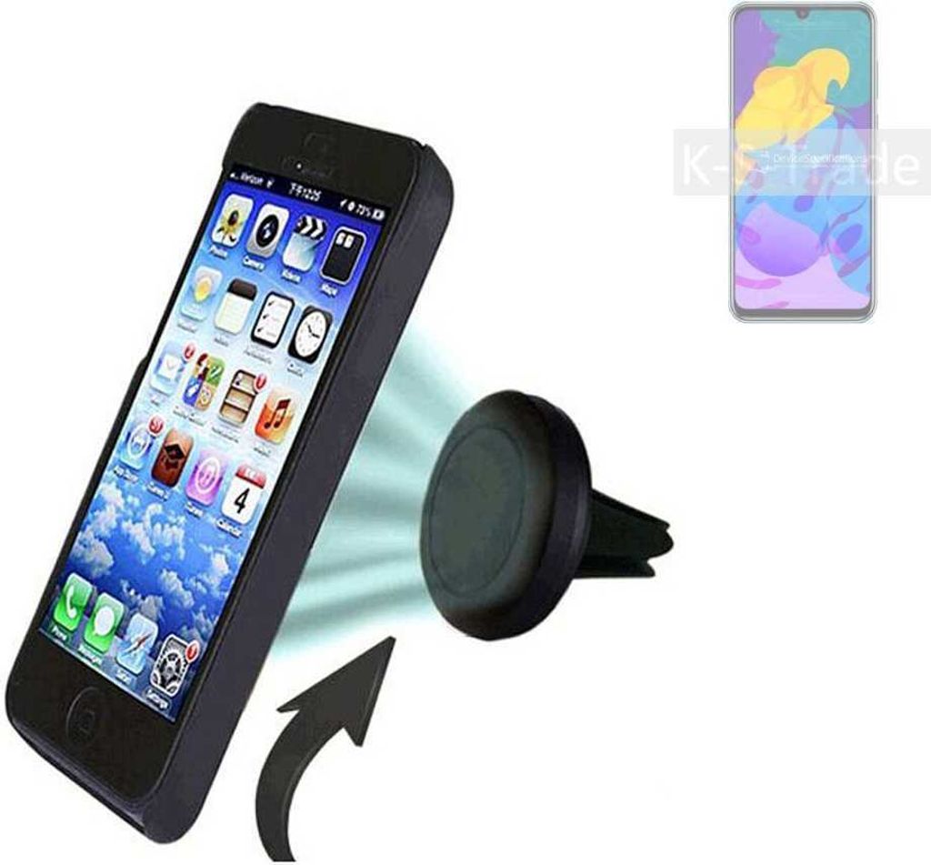 K-S-Trade Kompatibel mit Huawei Honor Play 4T Pro Auto Handy Halterung KFZ Halter Lüftungsgitterhalterung Air Vent mount Smartphone Halter
