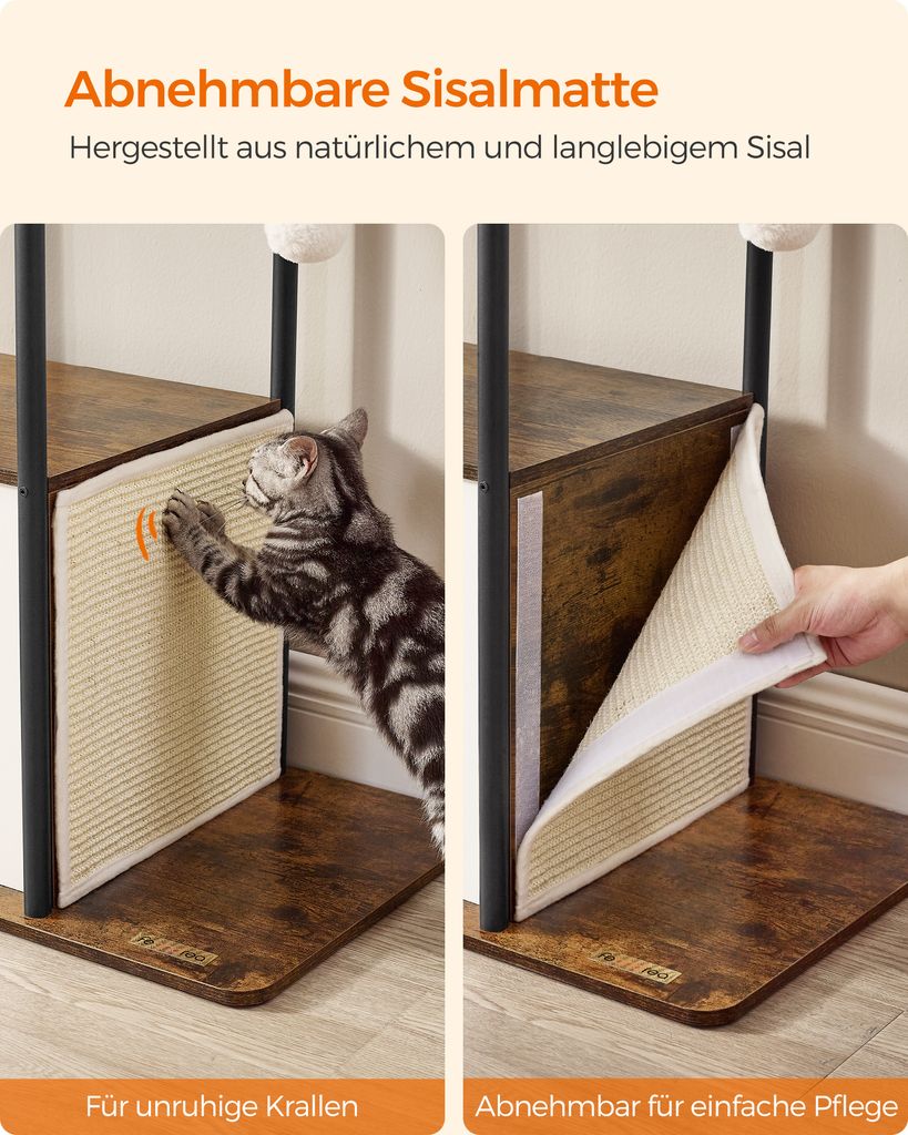 FEANDREA Kratzbaum, große Plattform Katzenturm mit Produktbild 4