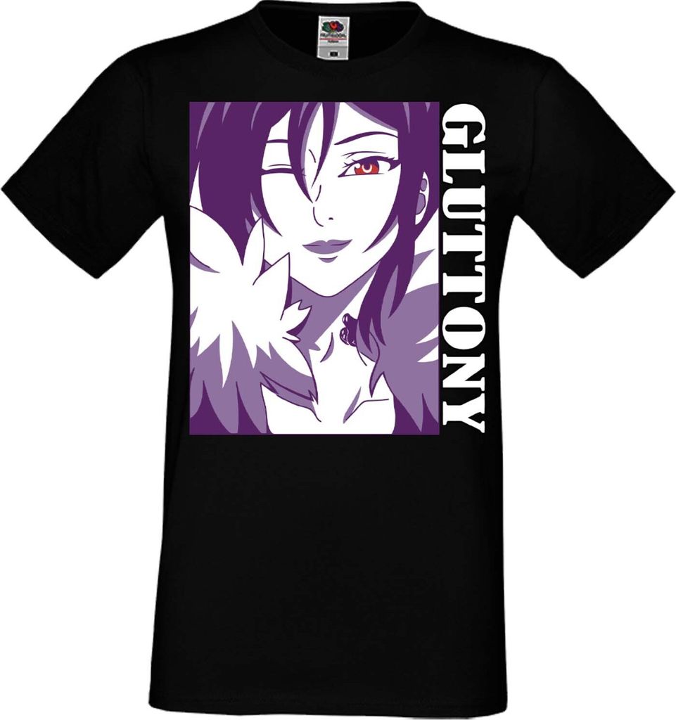Herren T-Shirt Manga Anime The Seven Anime Deadly Manga Sins Merlin Merlin, Man M / Schwarz