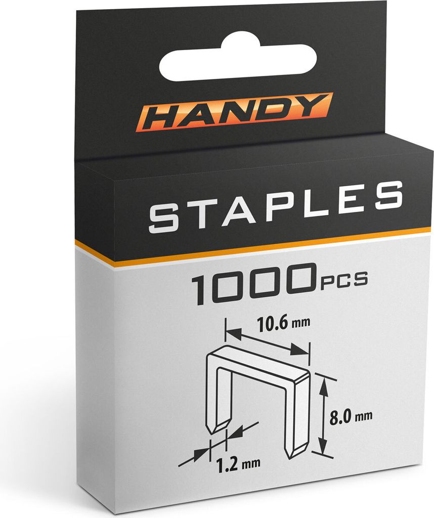 Heftklammern für Tacker / Tacker - 1,2 x 10,6 x 8 mm - 1000 Stück - für Handtacker